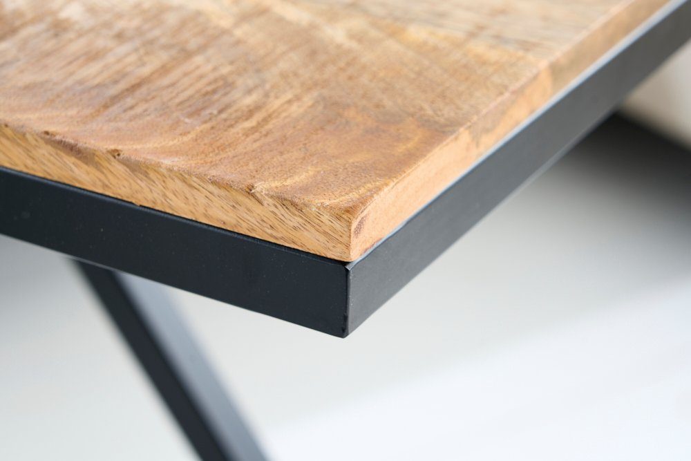 riess-ambiente Beistelltisch BUTLER 30cm Massivholz · natur 1-St), (Einzelartikel, / Metall schwarz Industrial · · Wohnzimmer