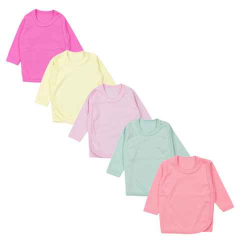 TupTam Wickelshirt TupTam Baby Mädchen Wickelshirt Langarmshirt 5er Set