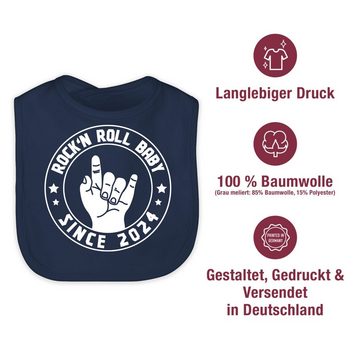 Shirtracer Lätzchen Rock'n Roll Baby since 2024, Sprüche Baby