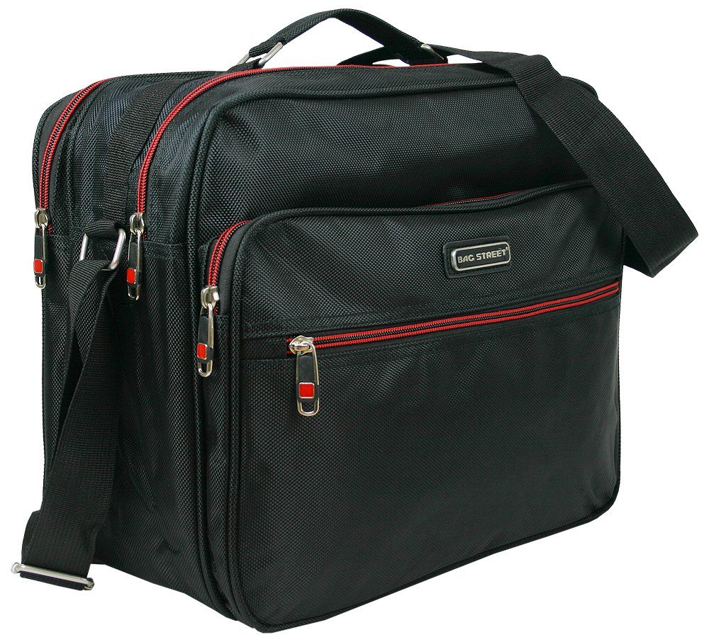 BAG STREET INTERNATIONAL Schultertasche Herren große Arbeitstasche - Flugbegleiter - Nylon, verstellbarer Schultergurt mit Polster