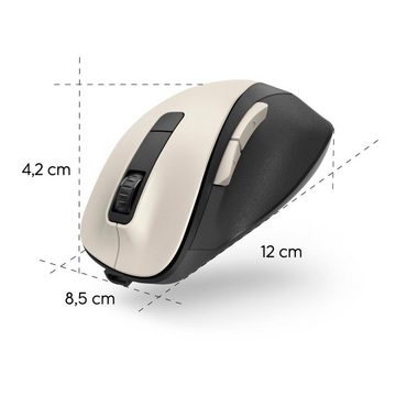 Hama Optische 6 Tasten Funkmaus, ergonomisch, Rechtshänder, leise Tasten ergonomische Maus (Funk)