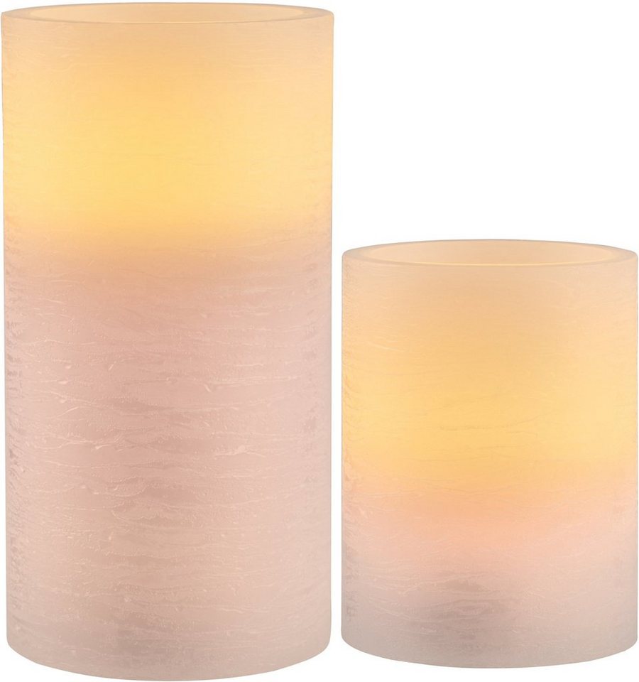 Pauleen LED-Kerze »Cosy Lilac« (Set, 2-tlg), Wachskerze Timer Flieder-HomeTrends