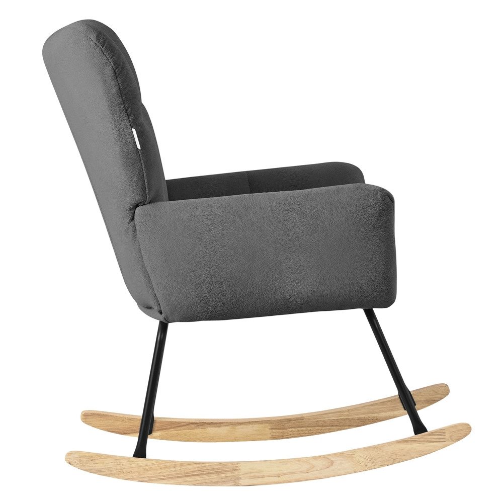 ML-DESIGN Schaukelstuhl Schaukelsessel Ohrenstuhl Relaxsessel Akzentstuhl Schwingstuhl Sessel (1 St), Stillsessel ideal für Wohn- & Babyzimmer Schwingsessel Fro – Bild 3 von 5