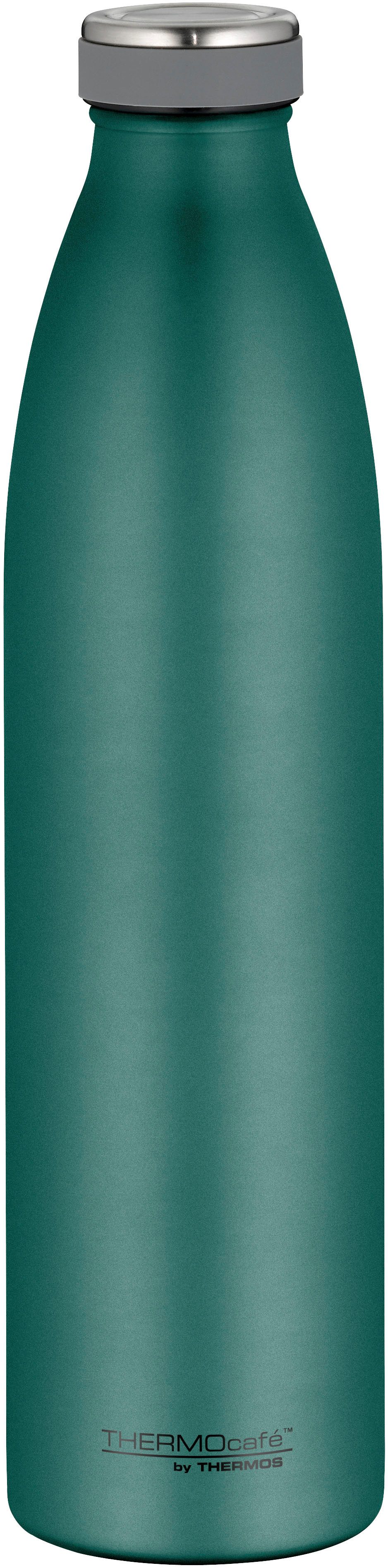 THERMOcafé Isolierflasche TC BOTTLE, aus doppelwandigem Edelstahl, spülmaschinenfest, gummierter Drehverschluss, absolut dicht bei Kohlensäure
