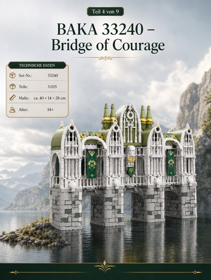 BAKA BAKA 33240 Bridge of Courage 3.035 Teile Valley Twilight Konstruktions-Spielset, (3035 St)