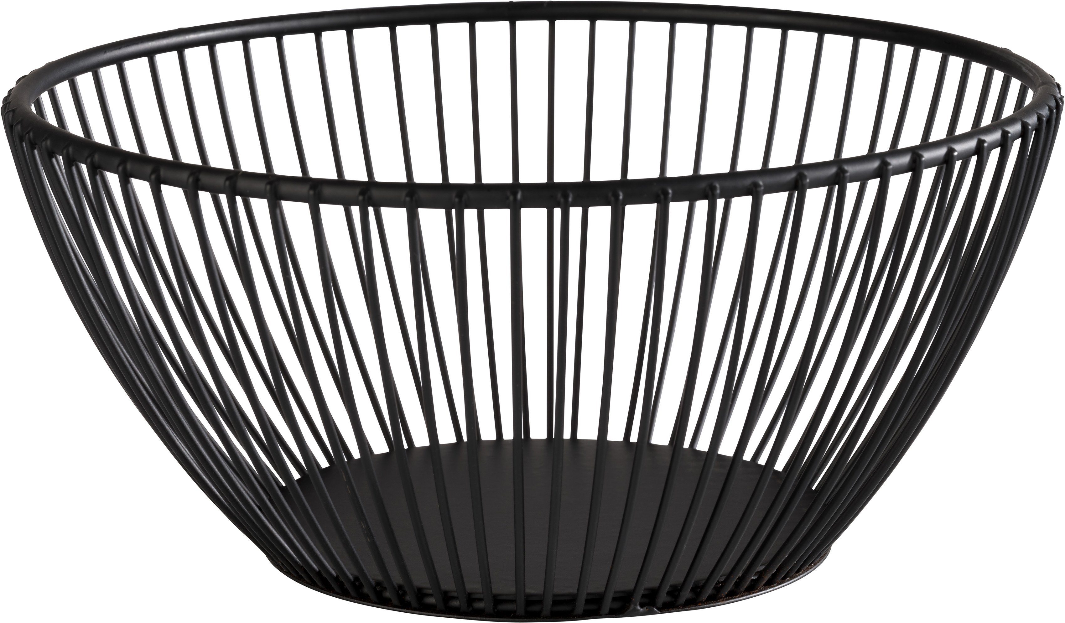 APS Brotkorb SVART, Metall, (1-tlg), rund, stapelbar & spülmaschienengeeignet