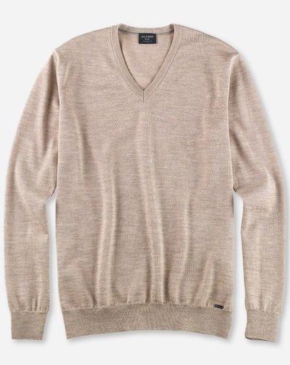 V-Ausschnitt-Pullover OLYMP Strick Casual