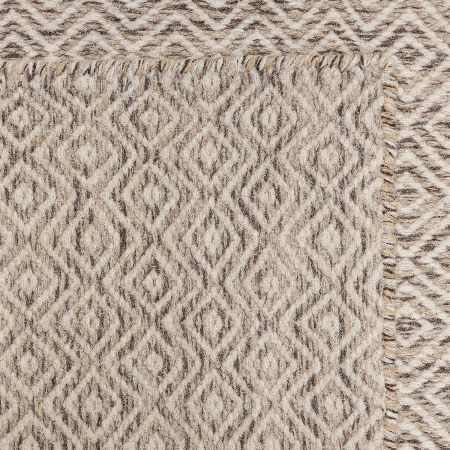 RUG N' ROLL Wollteppich 2-Seitiger Skandi, modern, flachgewebe, strapazierfähig, handgewebt, Rechteckig – Bild 3 von 5