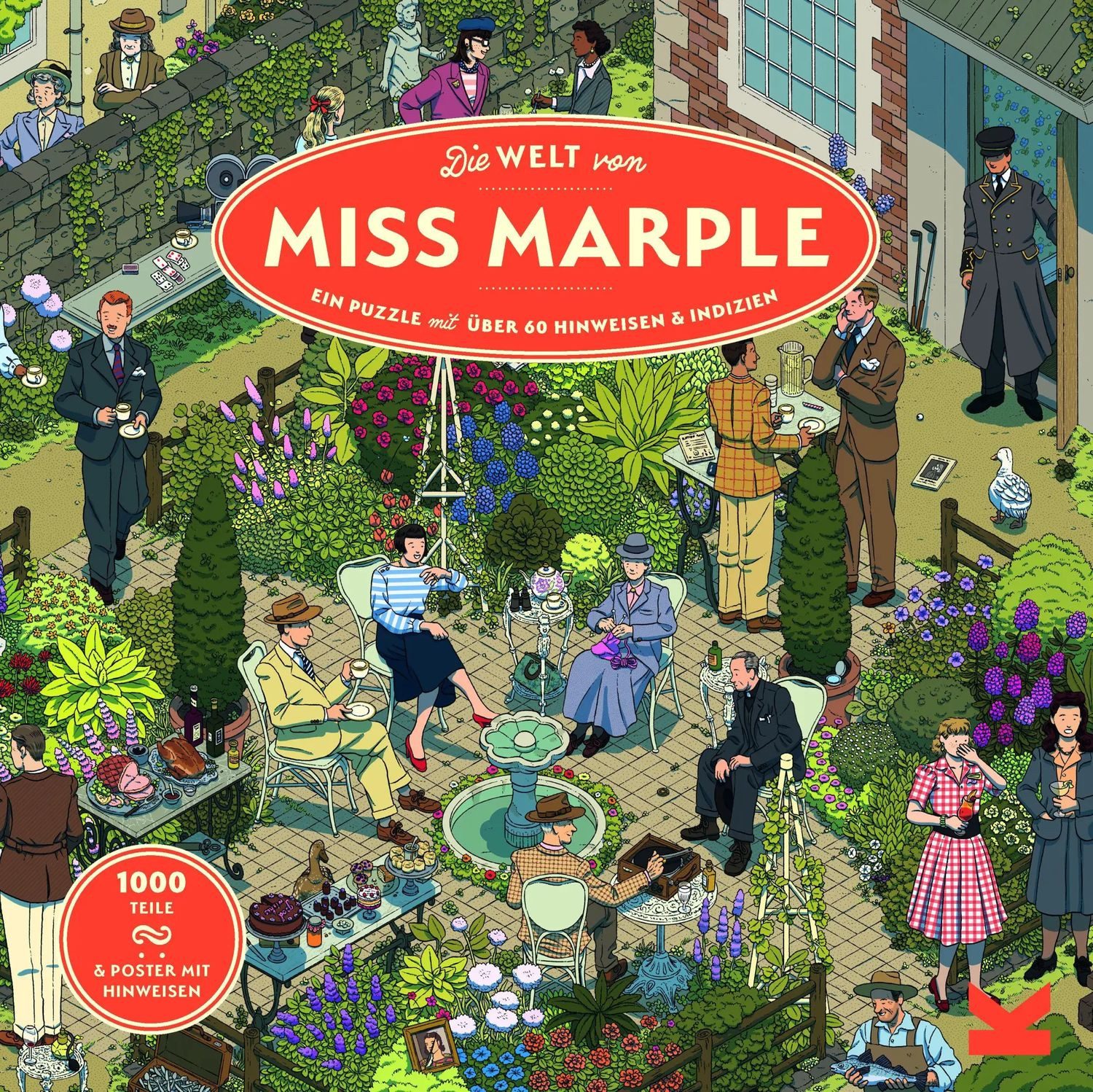 Laurence King Puzzle Die Welt von Miss Marple, 1000 Puzzleteile