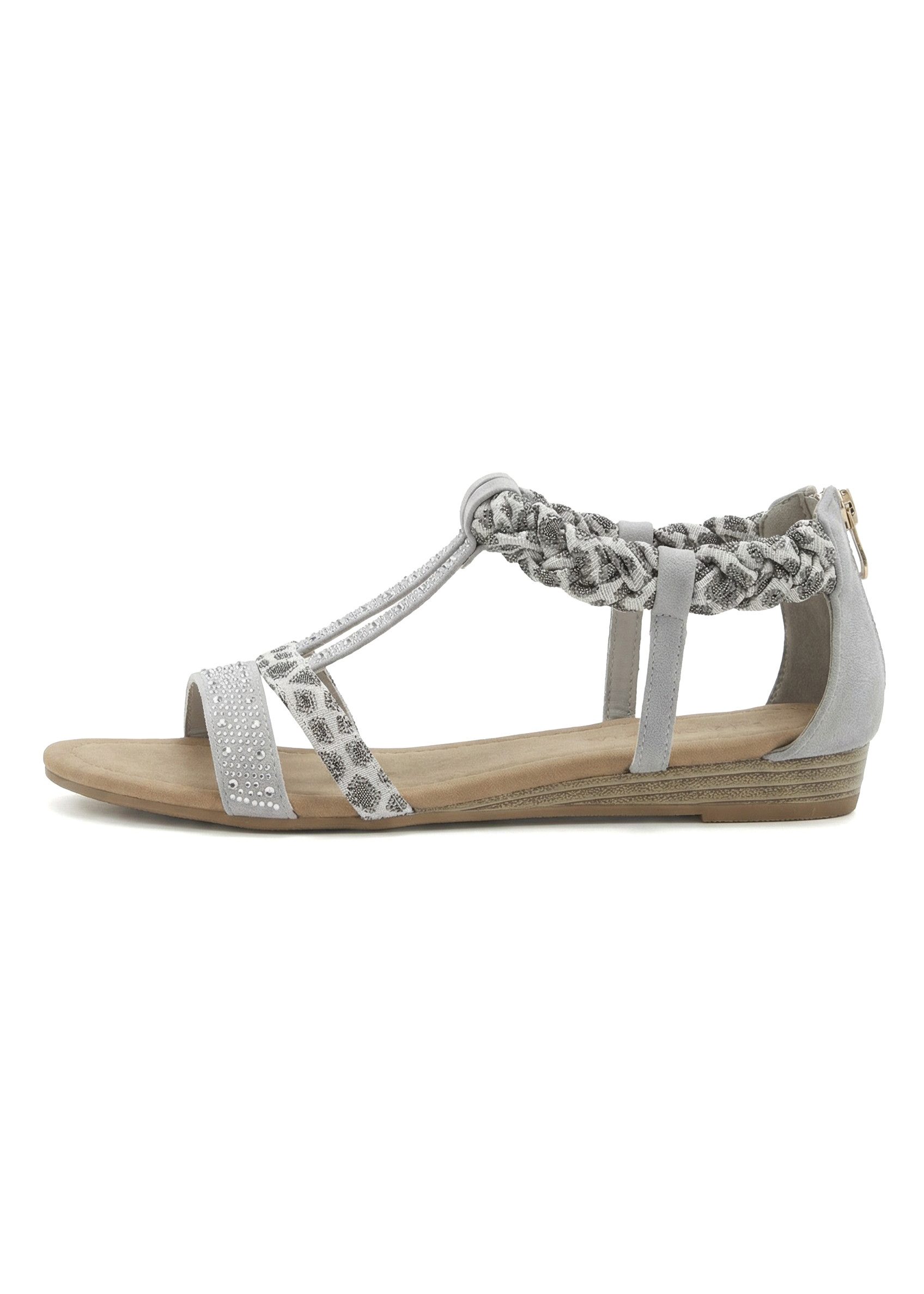 LASCANA Sommerschuh, Sandalette, offener Schuh, Sandale mit aufwendiger Verzierung VEGAN