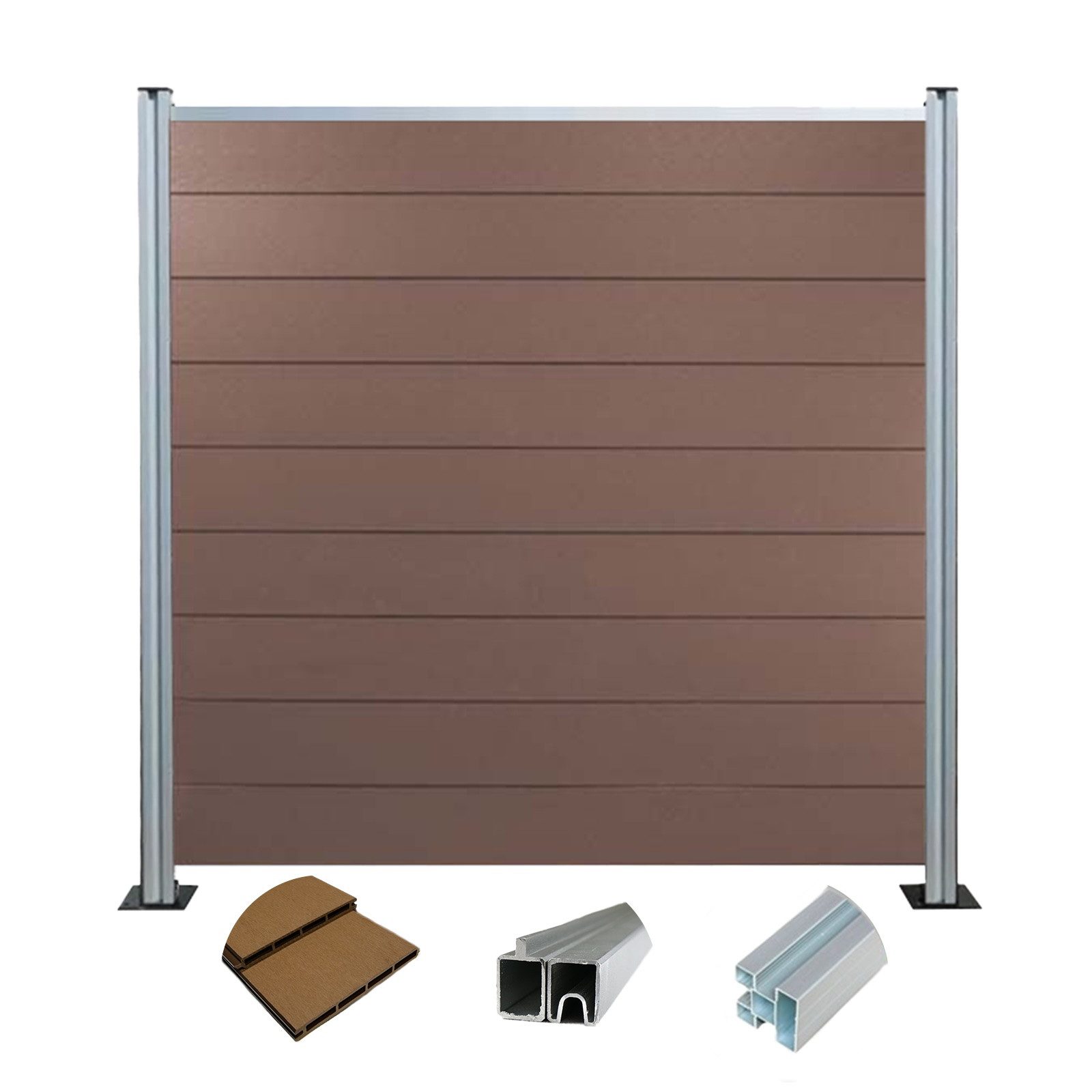 Woodstore24 Zaun WoodoZaun WPC Gartenzaun gebürstete günstig online kaufen