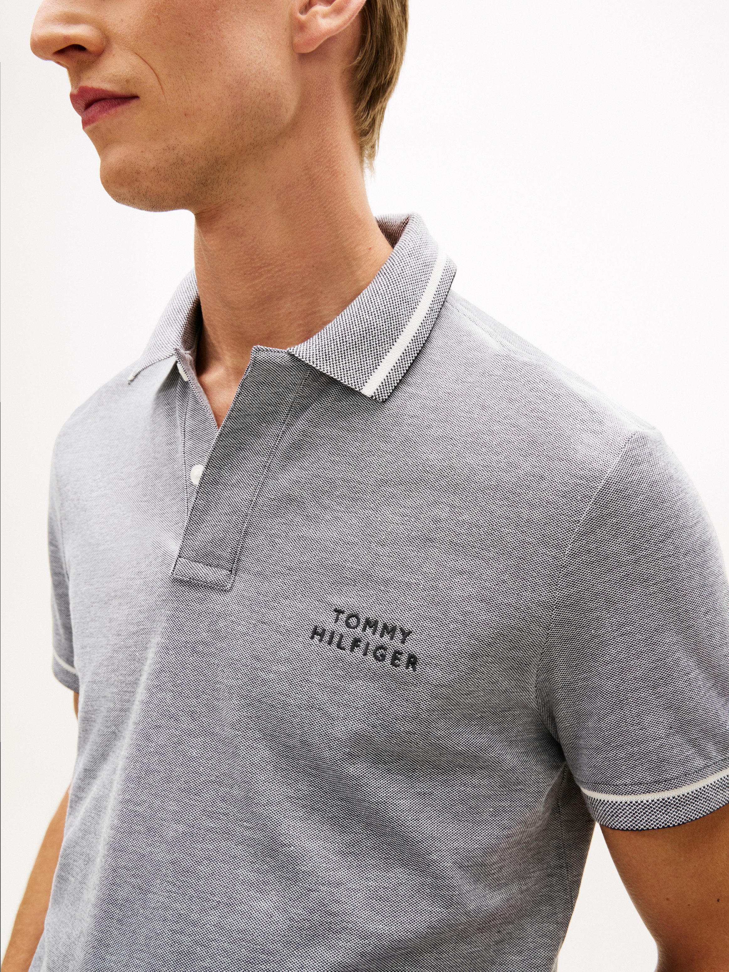 Tommy Hilfiger Poloshirt OXFORD TWO TONE REGULAR PLACKET Regular fit mit Polokragen
