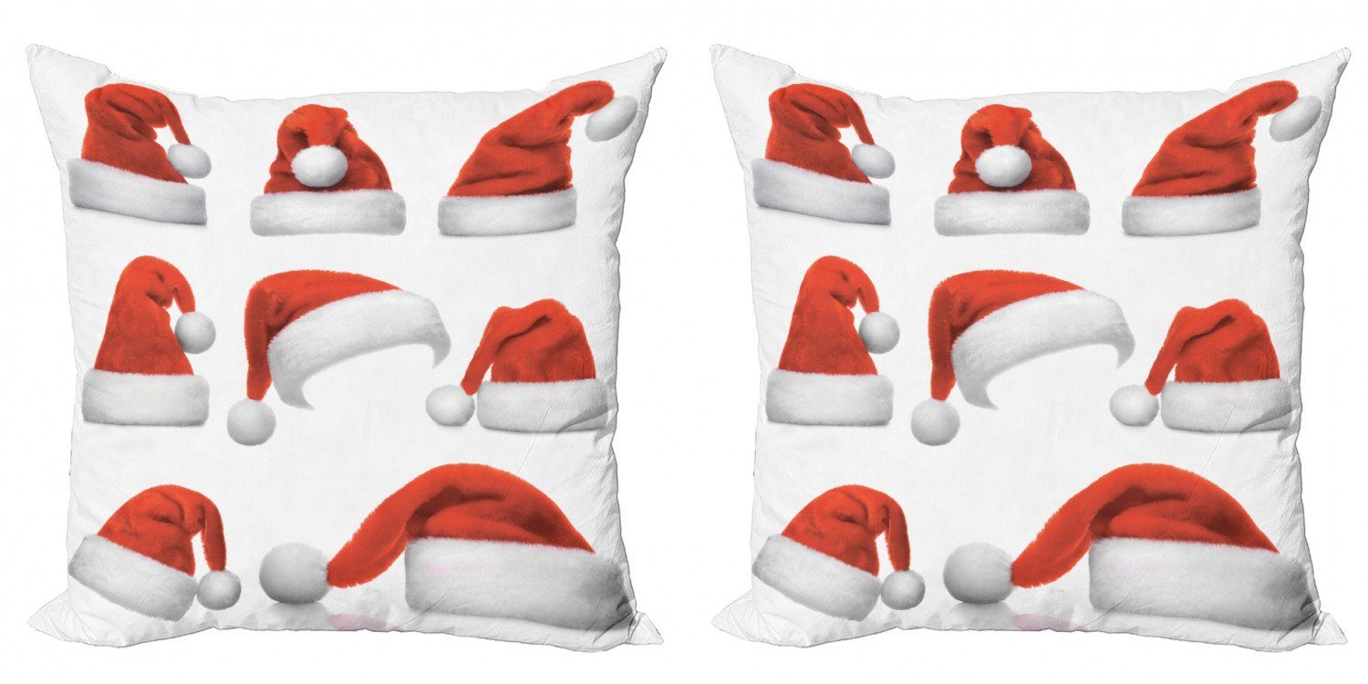 Kissenbezüge Modern Accent Doppelseitiger Digitaldruck, Stück), Weihnachten Sankt-Hüte (2 Abakuhaus Muster