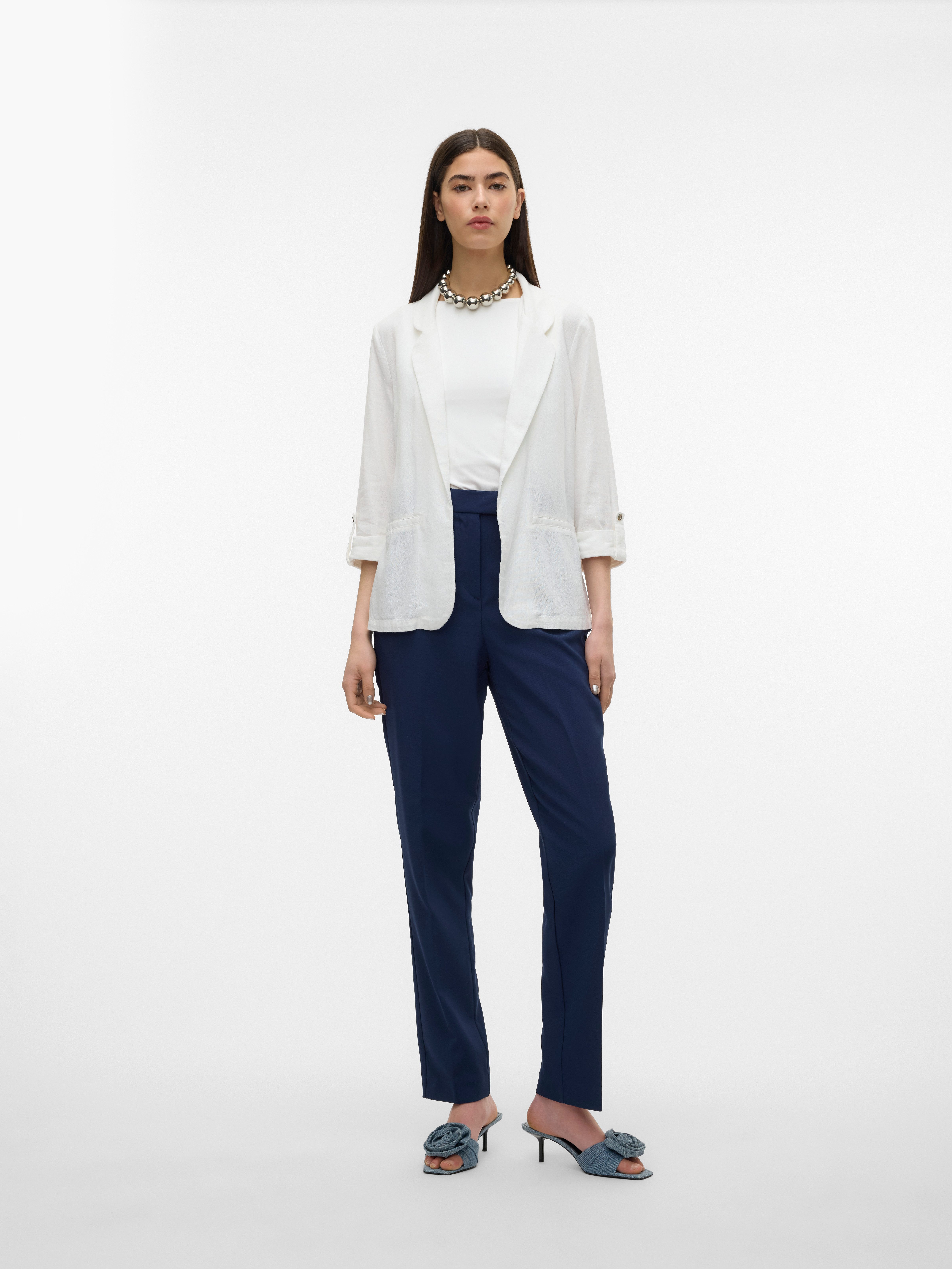 Vero Moda Kurzblazer VMJESMILO 3/4 LOOSE BLAZER WVN NOOS mit Leinen – Bild 5 von 5