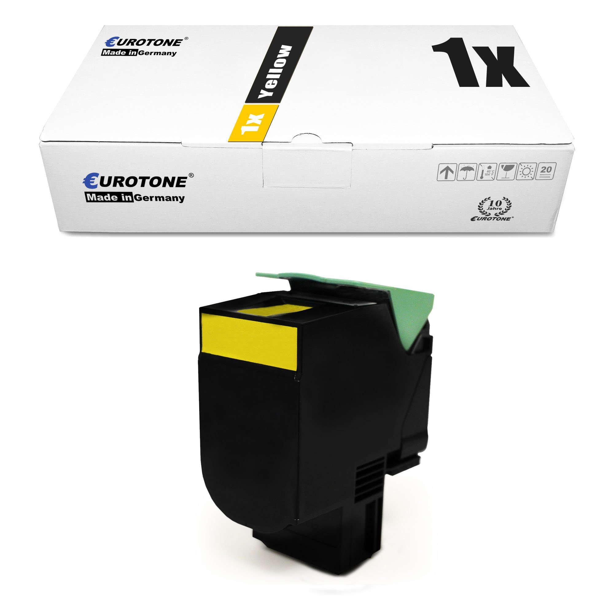 Eurotone Tonerkartusche Toner ersetzt Lexmark 80C0X40 800X4 Yellow | Tonerpatronen