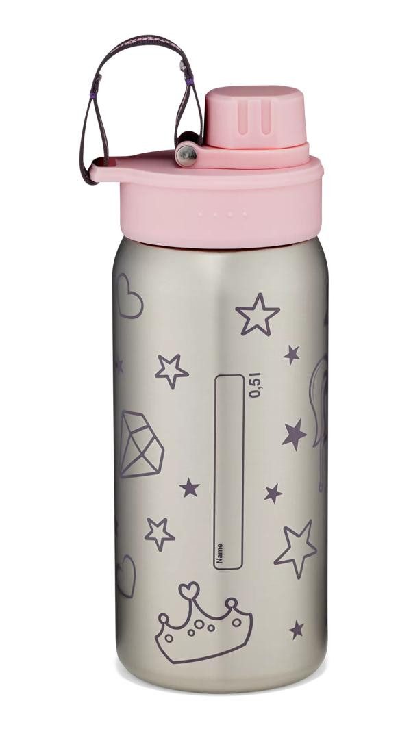 ergobag Trinkflasche Edelstahl Trinkflasche, auslaufsicher und kohlensäuregeeignet