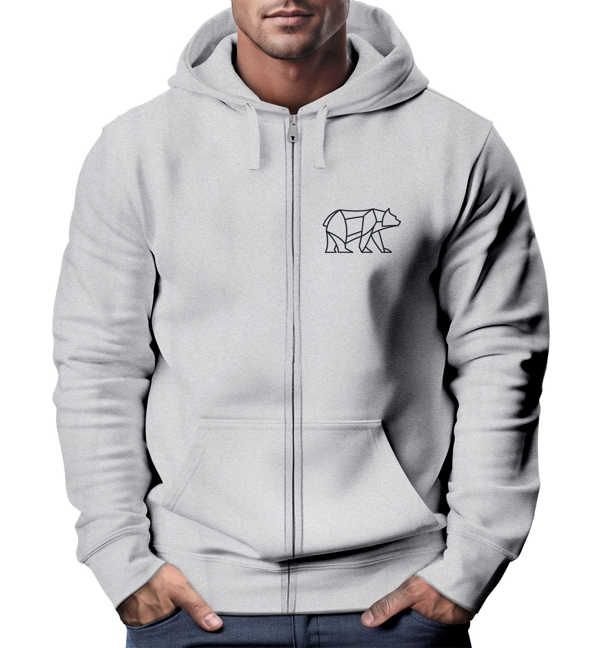 Neverless Sweatjacke Zip-Hoodie Sweatjacke mit Kapuze günstig online kaufen