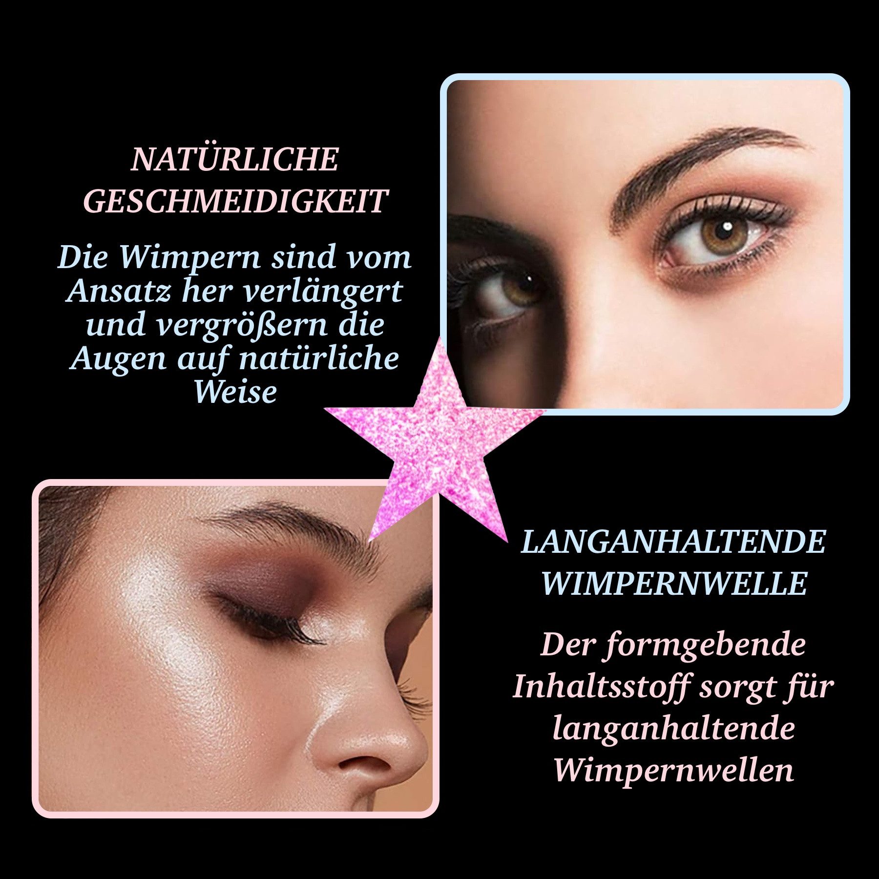 ALIVER Mascara 4D Wasserfeste Long Curl Volumen Wimperntusche Bürste, 1-tlg.