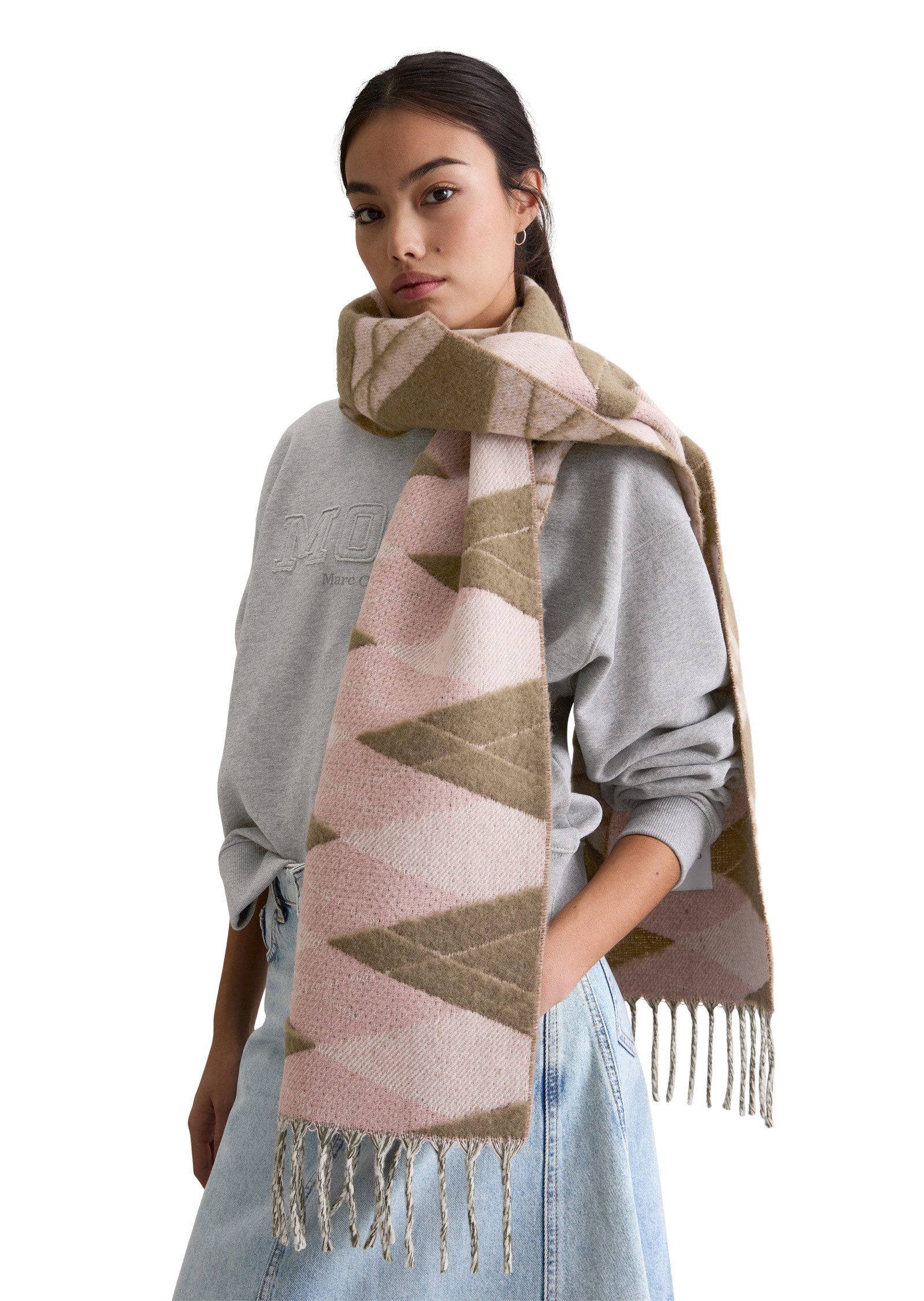 Marc O'Polo DENIM Wollschal mit Argyle-Muster