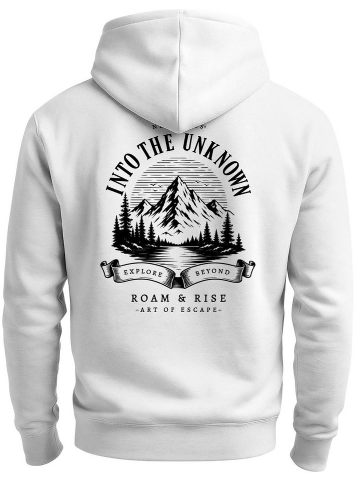 Neverless Hoodie Herren Hoodie mit Into the Unknown-Rückenprint – Regular Fit