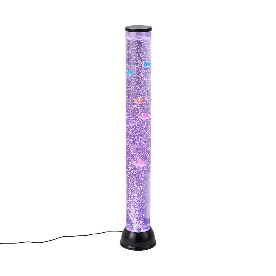 Qazqa Stehlampe Zoop, LED fest integriert, Extra-Warmweiß, QAZQA Stehlampe, integrated, Schwarz, Kunststoff, Modern