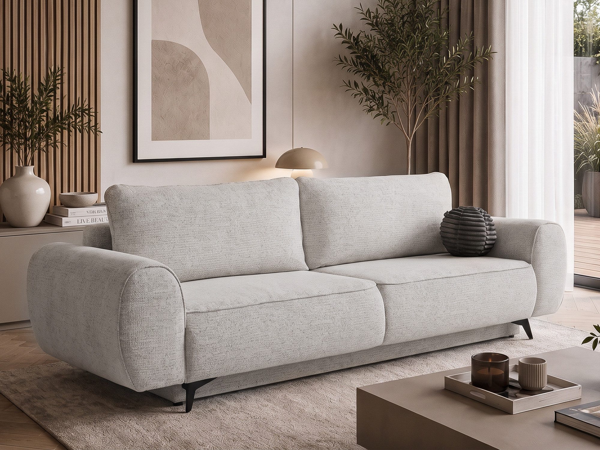 Beautysofa Schlafsofa VITO, Sofa mit Schlaffunktion 144x200 cm, freistehend, Bettkasten mit DL-System