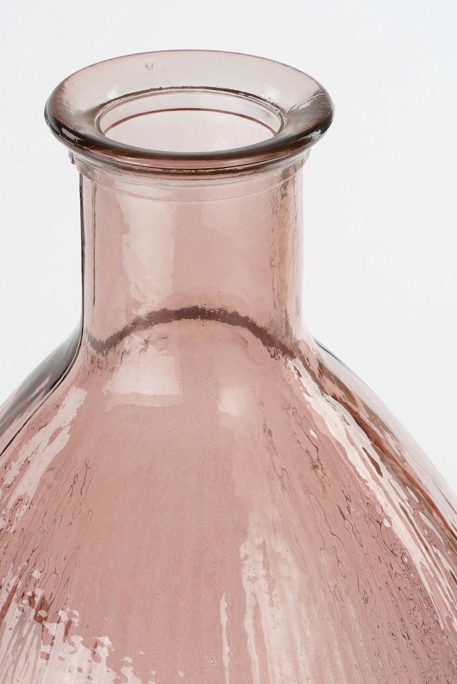 Mica Decorations Dekovase Mica Flaschenvase Firenza hellrosa Recyeltes Glas