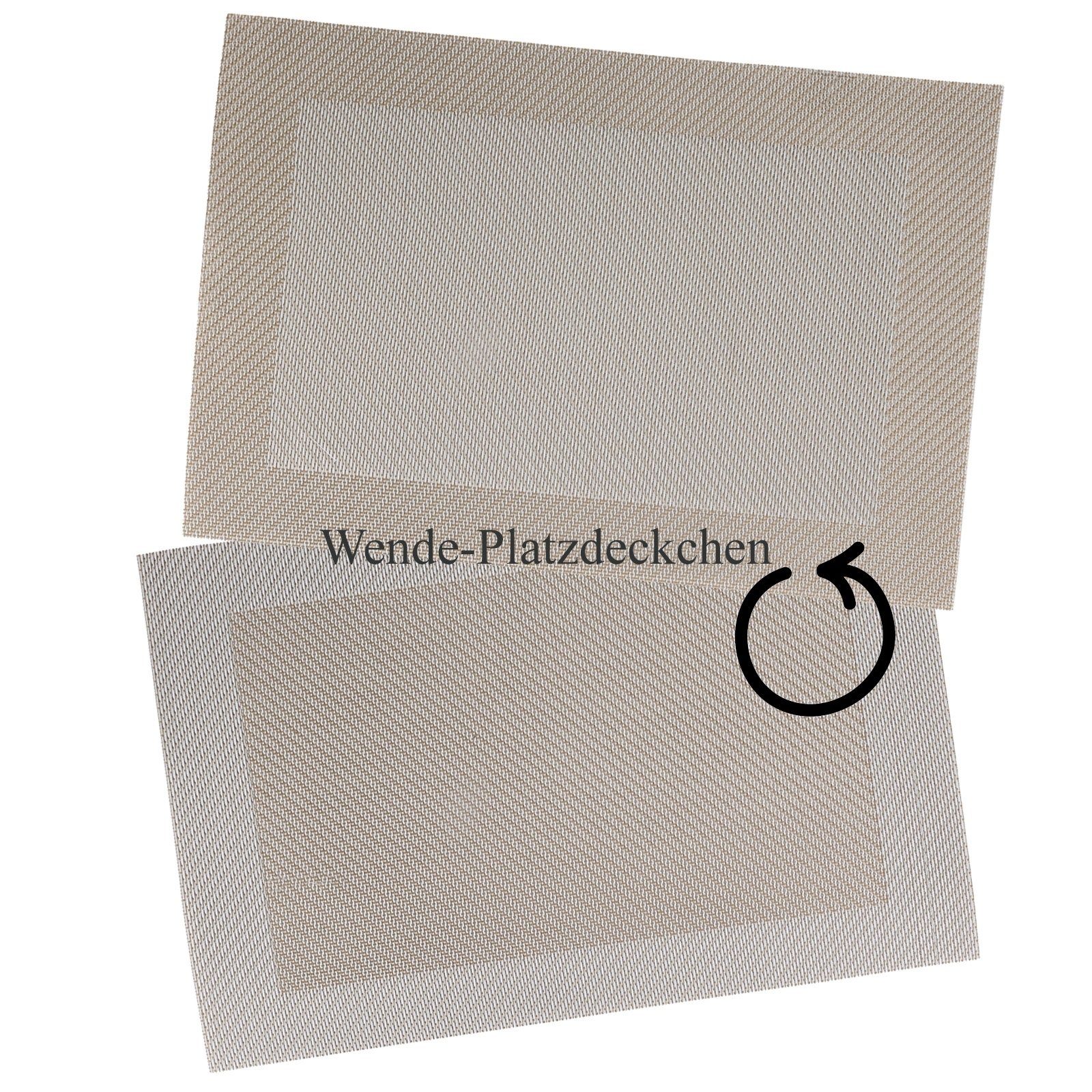 Neuetischkultur Platzset Platzset 4er Set, Creme/Beige Polyester, (Stück, 4 günstig online kaufen