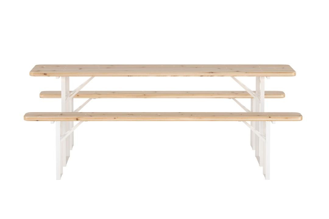 ebuy24 Garten-Essgruppe Guiness Gartenset Tisch, Bankset natur.