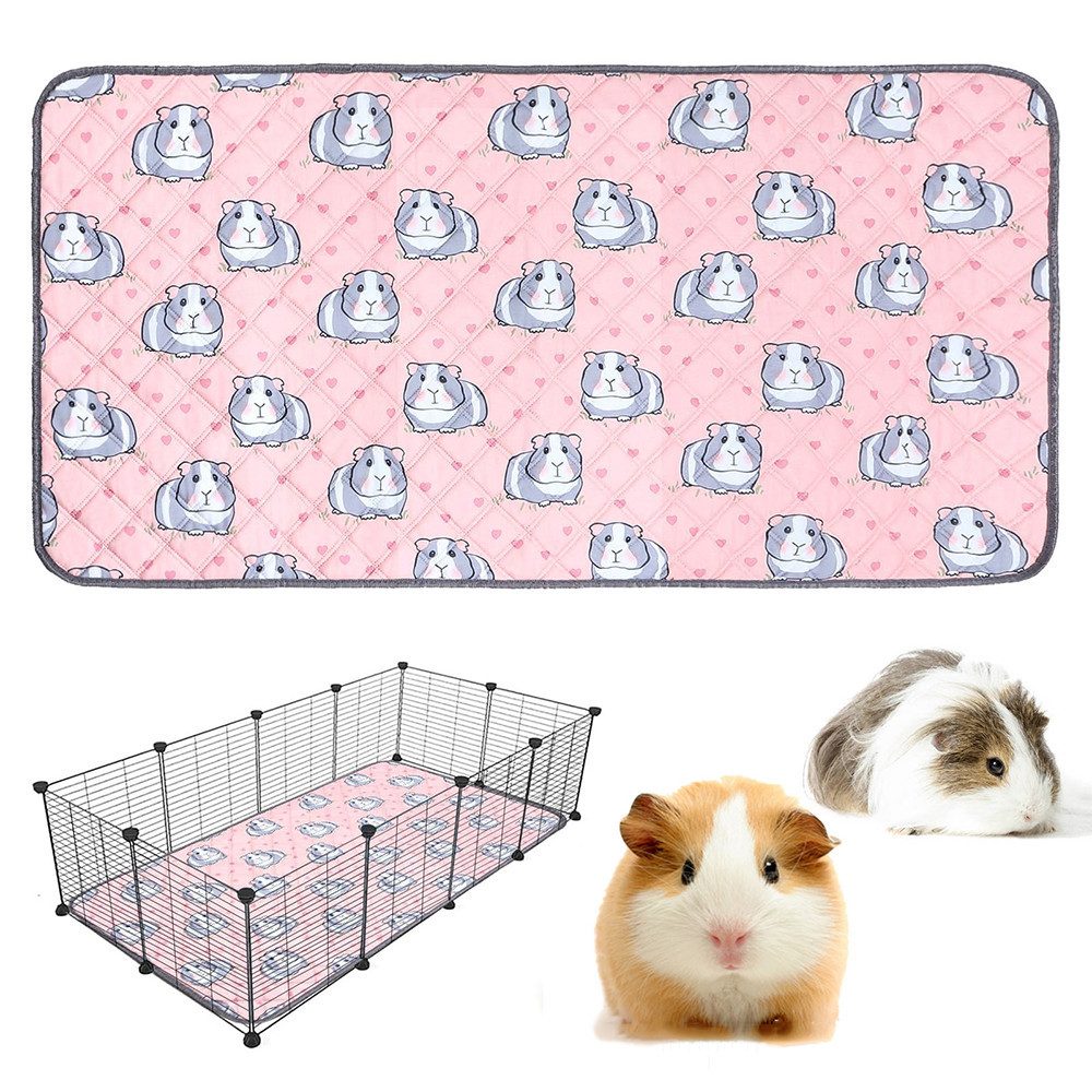 Ledander Kleintierkäfig Kleintiermatte waschbar wasserdicht, Wiederverwendbare, Käfigunterlage für Meerschweinchen Kaninchen Hamster, saugfähige von Ledander