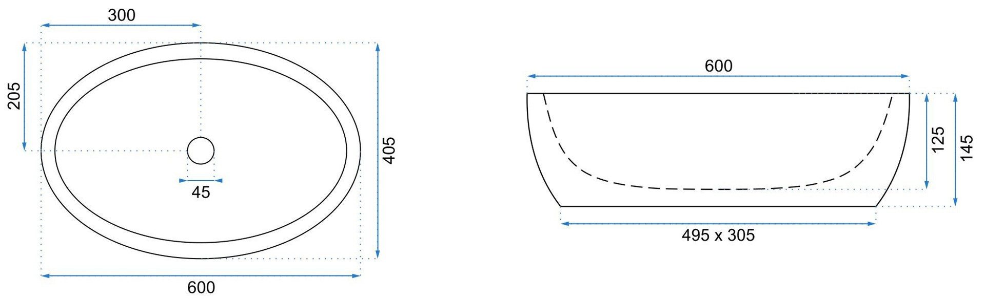 GTM Design Aufsatzwaschbecken MARGOT Glanz Modern Waschbeckenm günstig online kaufen
