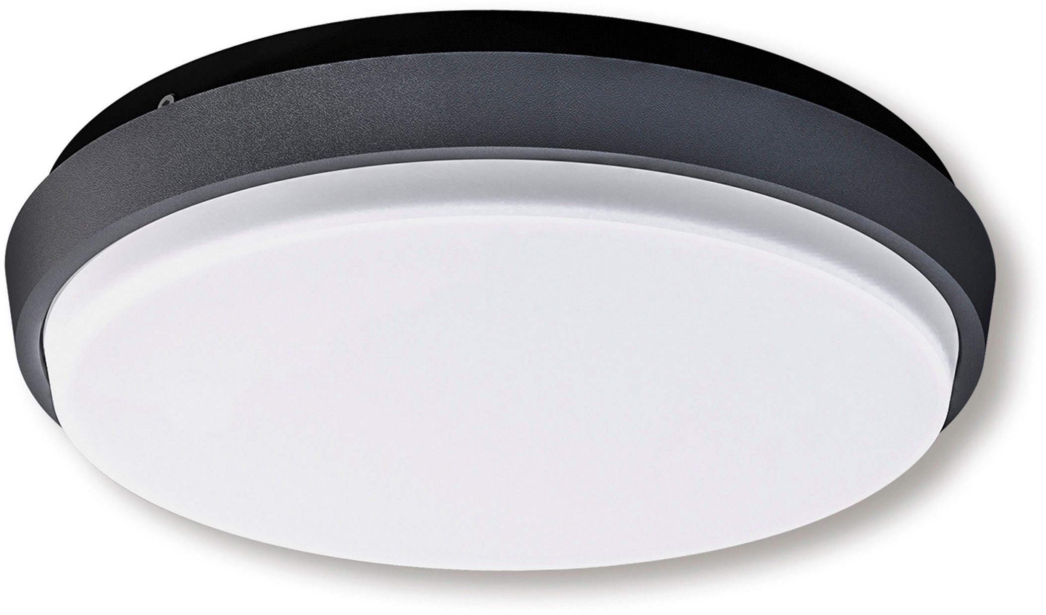 näve Außen-Wandleuchte LED Außenwandleuchte IP54 "Mio" d:17,5cm, LED fest integriert, Warmweiß, Abstrahlwinkel: 110°, für Wand- und Deckenmontage geeignet