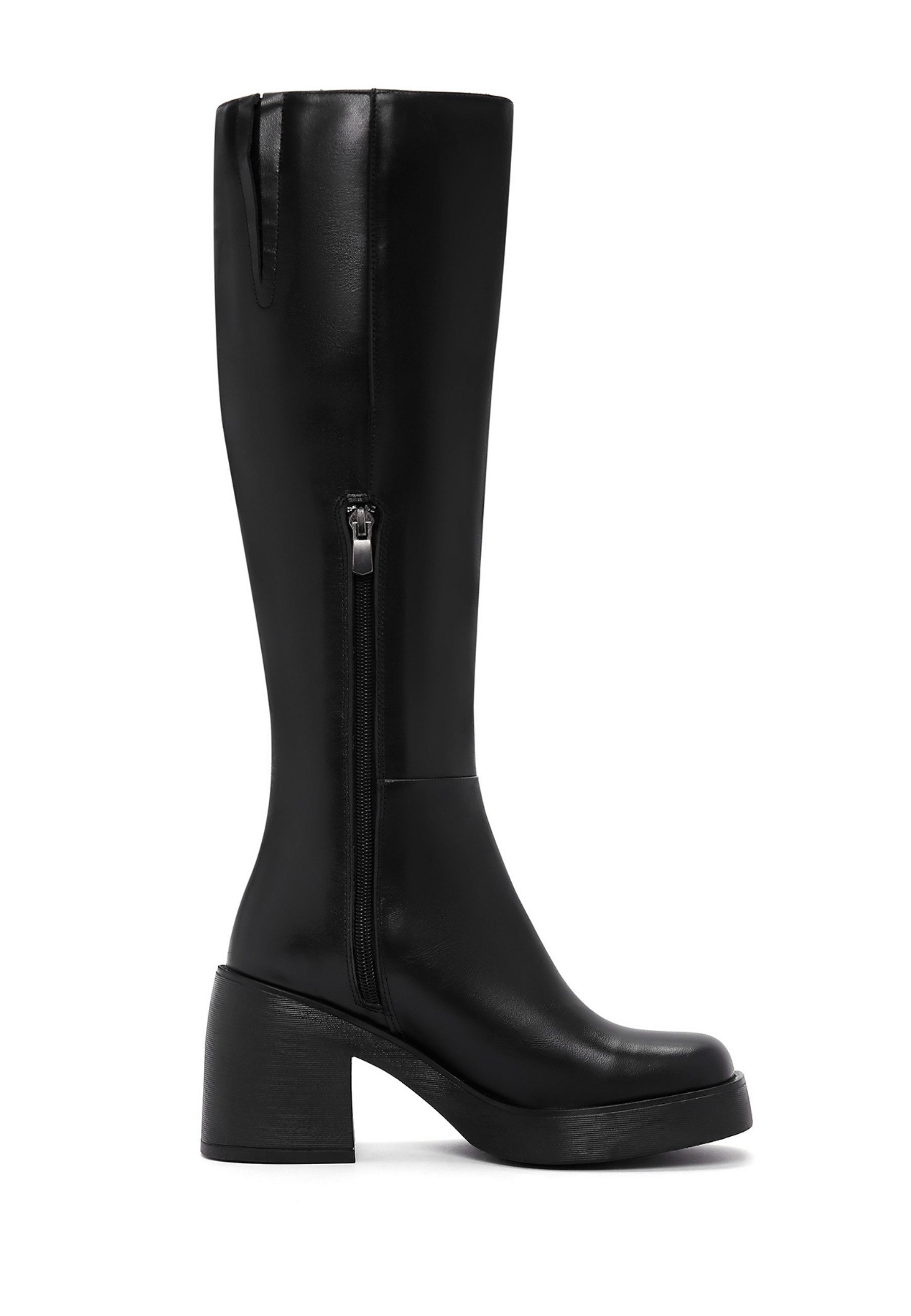 Derimod Absatzstiefel aus Leder Bootsschuh Reißverschluss, Textilfutter, Thermosohle, Absatz 7,5 cm