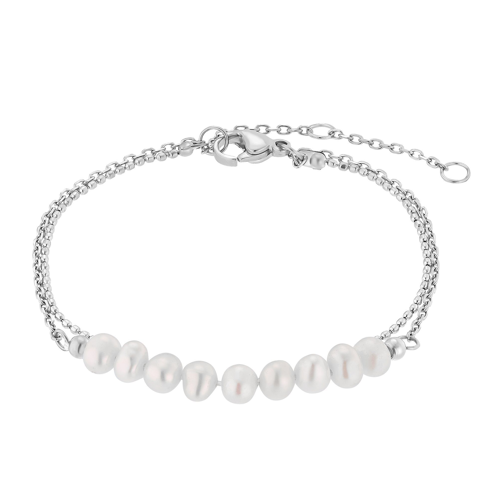 Heideman Armband inkl. Perle für Jolie silberfarben poliert Geschenkverpackung), mit Frauen Armkette (Armband