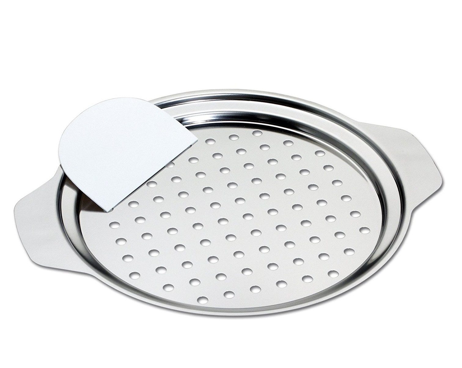 CHG Spätzlereibe Spätzleteller aus Edelstahl 27,5 x 1,8 cm für Spätzle, Hochwertig, langlebig, pflegeleicht