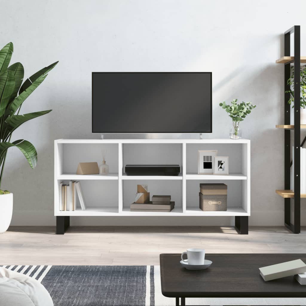 cm furnicato Weiß Holzwerkstoff TV-Schrank 103,5x30x50