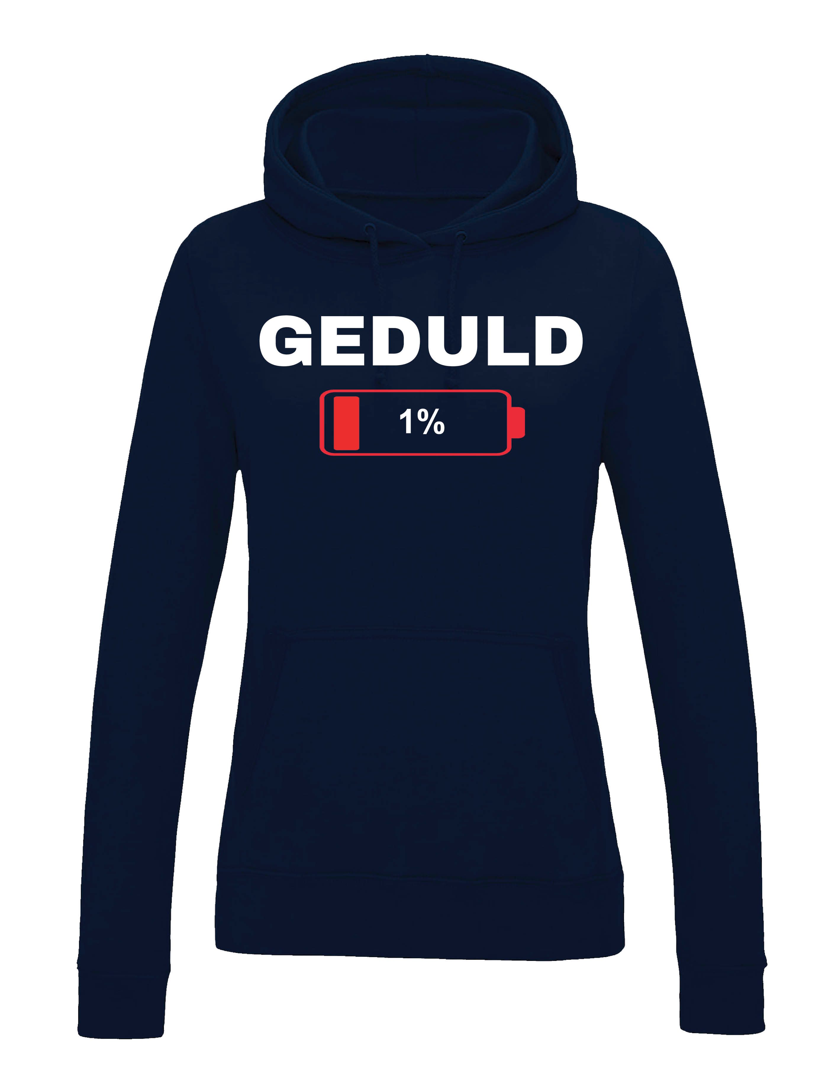 Youth Designz Kapuzenpullover "Geduld bei 1%" Damen Hoodie Pullover stylisch lustig Print Statement mit witzigen Aufdruck für Frau