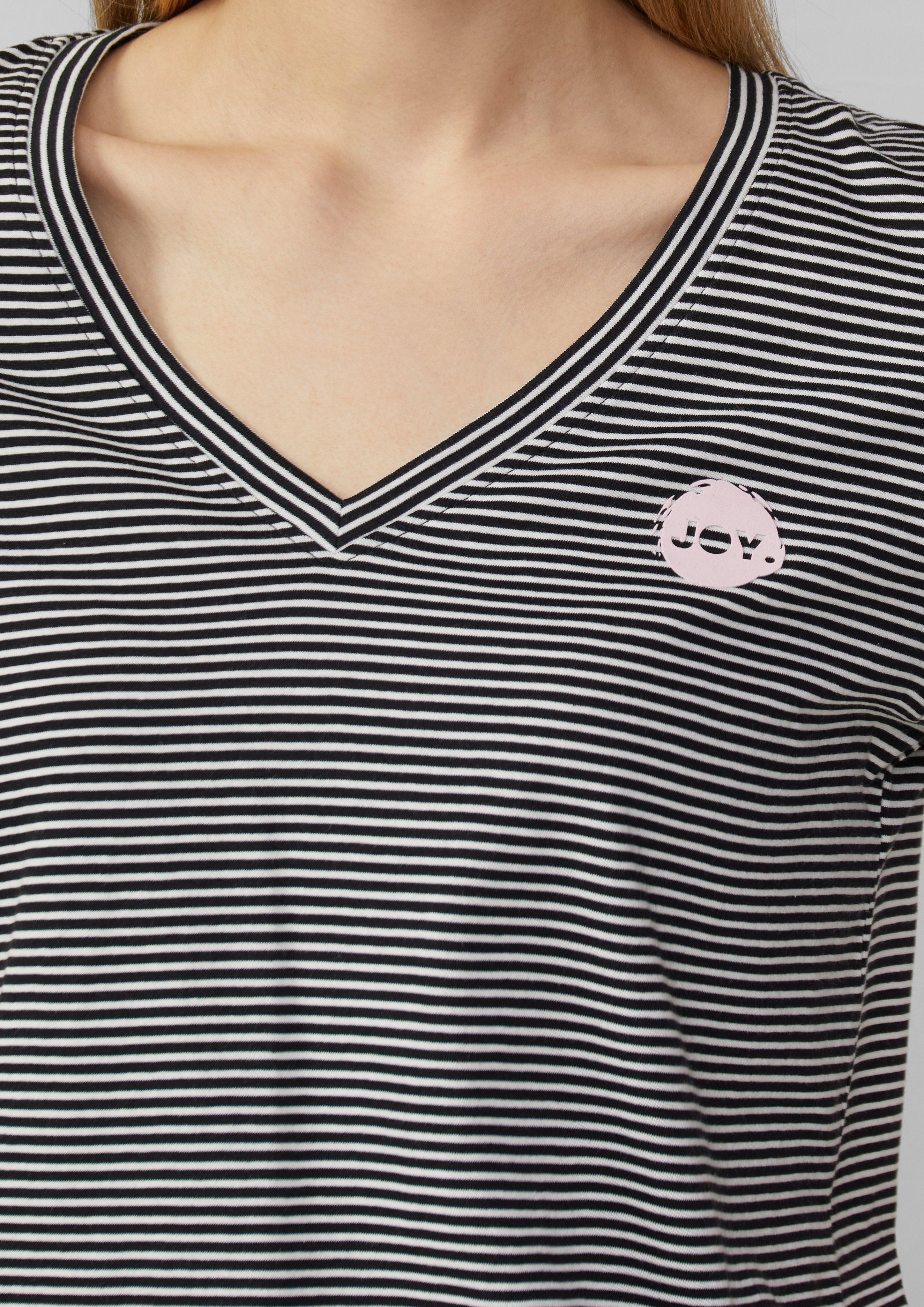 s.Oliver Shirttop T-Shirt mit V-Ausschnitt und günstig online kaufen