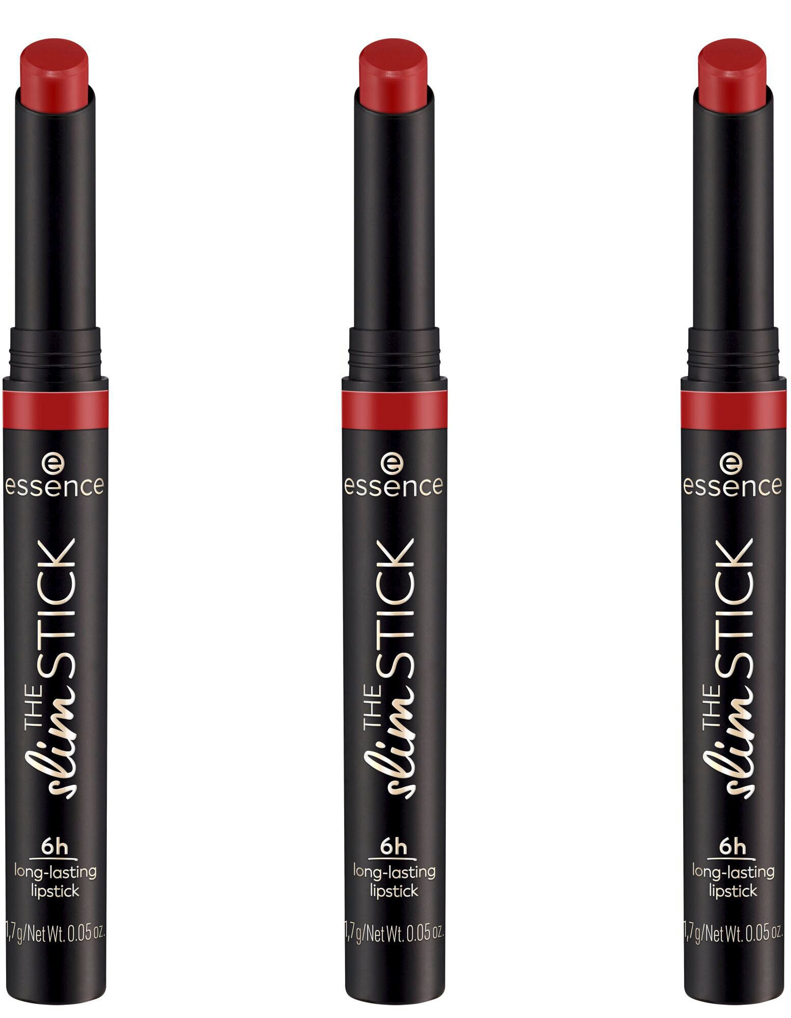 Essence Lippenstift THE slim STICK, 3-tlg., mit cremiger Textur