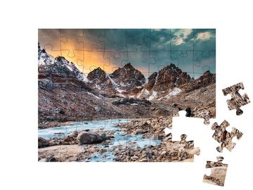 puzzleYOU Puzzle Gokyo Ri, Everest Trek bei Sonnenaufgang, Himalaya, 48 Puzzleteile, puzzleYOU-Kollektionen Berge