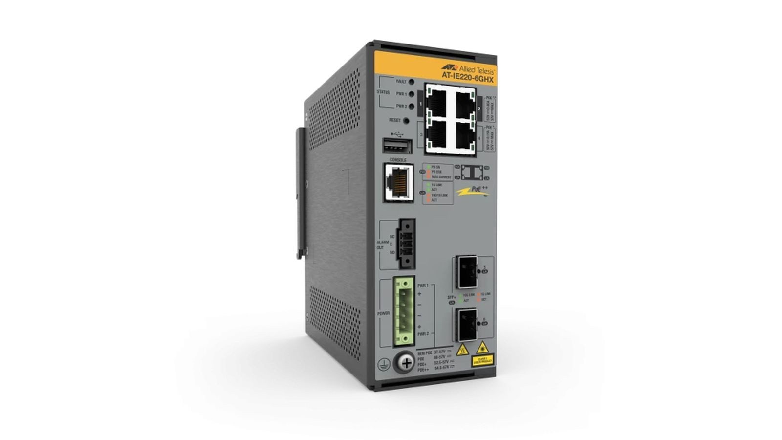 Allied Telesis 4X 10/100/1000T 2X 1G/10G SFP+ INDUSTRIAL ETHERNET LAYER 2+ SWI Netzwerk-Switch