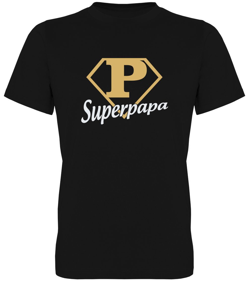 G-graphics T-Shirt P – Superpapa Herren T-Shirt mit Frontprint-Motiv für den besten Papa zum Vatertag