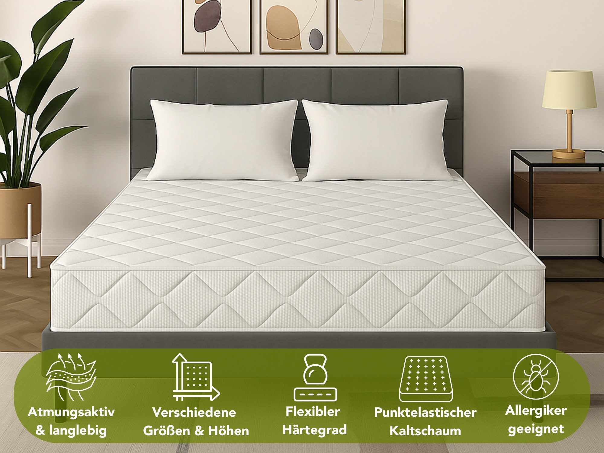 Kaltschaummatratze Ergo Flex, zwei unterschiedlich feste Liegeseiten (H2/H3 günstig online kaufen