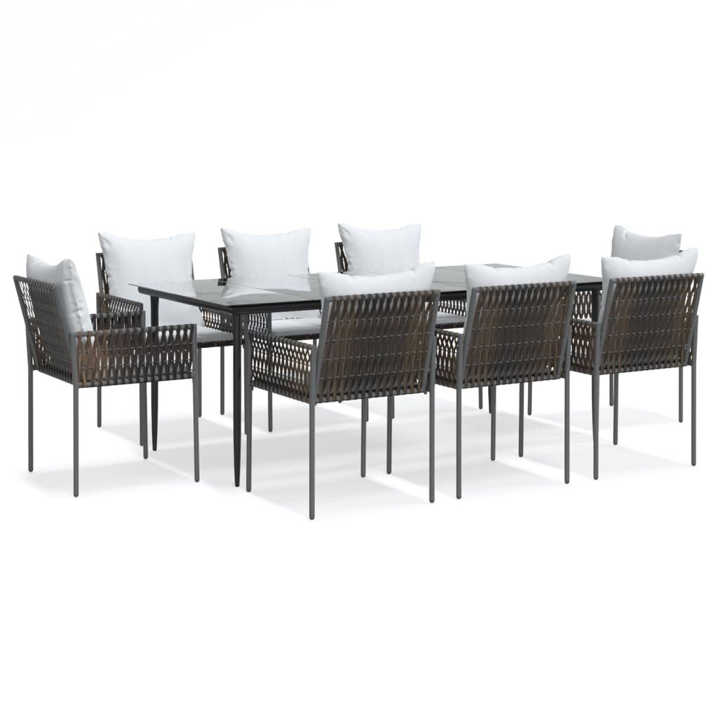 vidaXL Garten-Essgruppe 9-tlg. Garten-Essgruppe mit Kissen günstig online kaufen