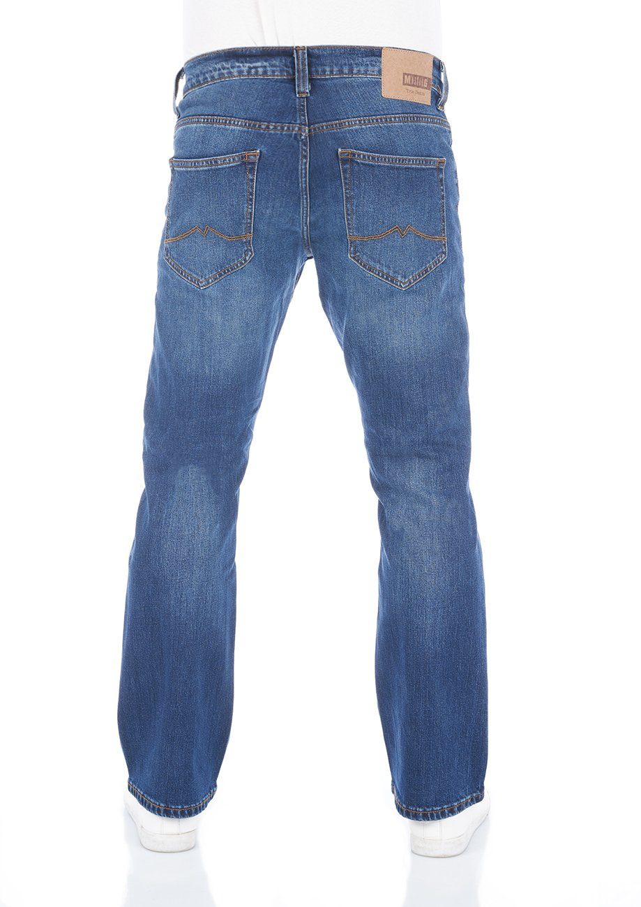 MUSTANG Bootcut-Jeans Herren Oregon Mid Hose mit Cut Jeanshose Boot Stretch (-882) Blue Denim