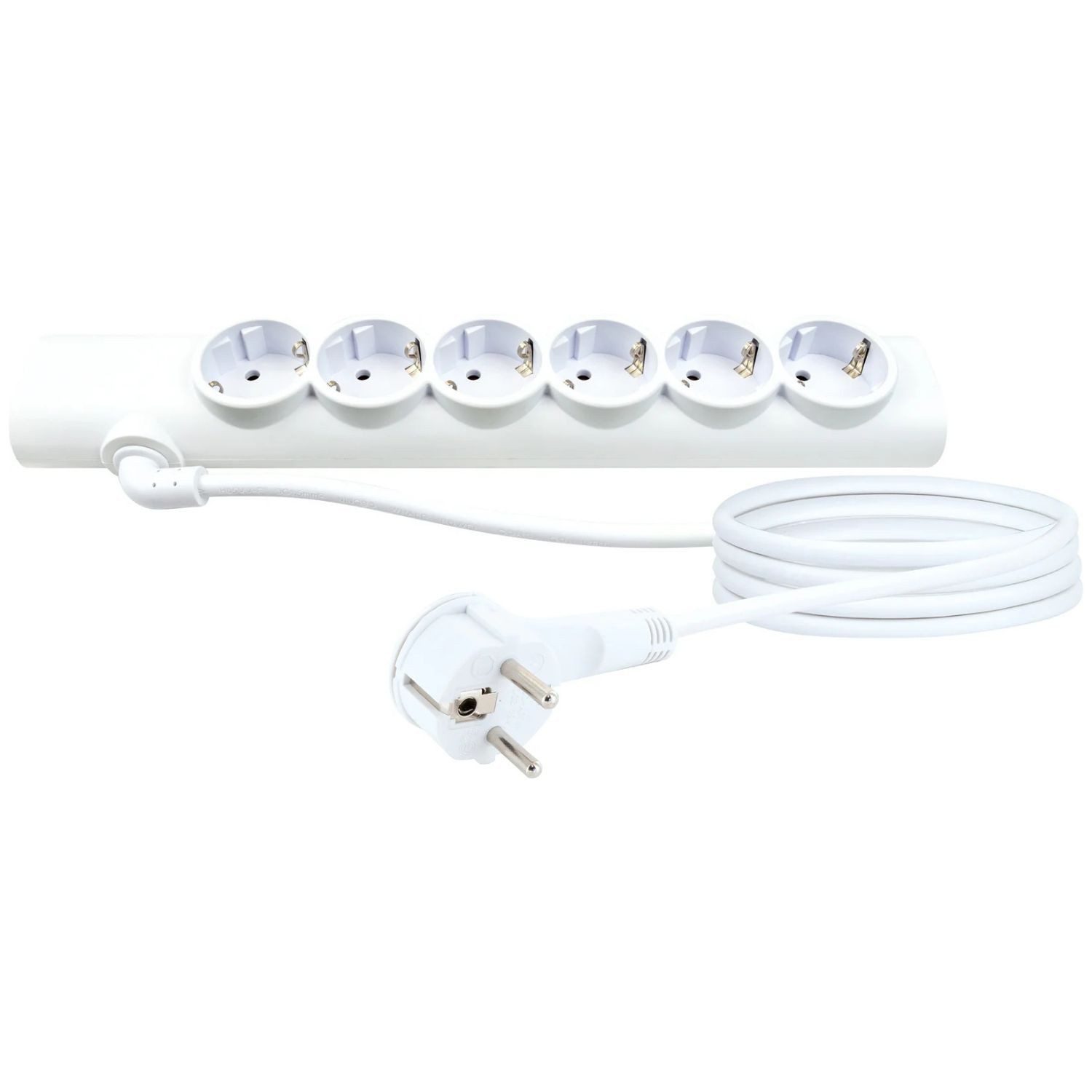 Schwaiger Mehrfachstecker 6-Fach 1,4m Kabel Leiste Weiß Steckdosenleiste 6-fach (Schutzkontaktsteckdosen, Kabellänge 1.4 m), Mehrfachsrteckdose Steckdosenleiste Steckdose Strom Verteiler Leiste