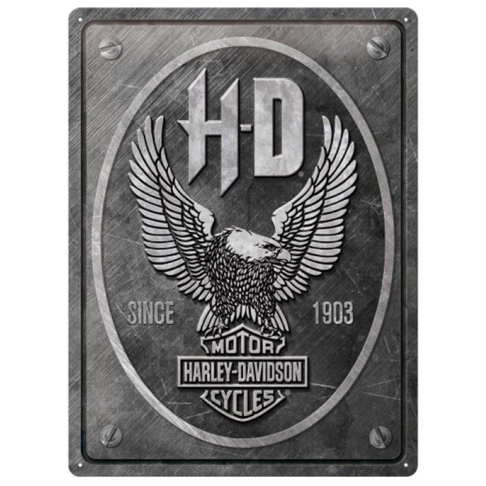 Nostalgic-Art Metallschild Blechschild 40 x 30 cm - Harley Davidson - Metal Eagle