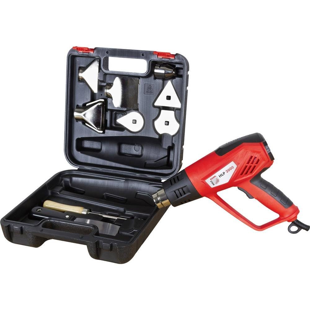 Holzmann Heißluftgebläse Heißluftpistole HLP2000 9120058372865, mit Zubehör, inkl. Koffer