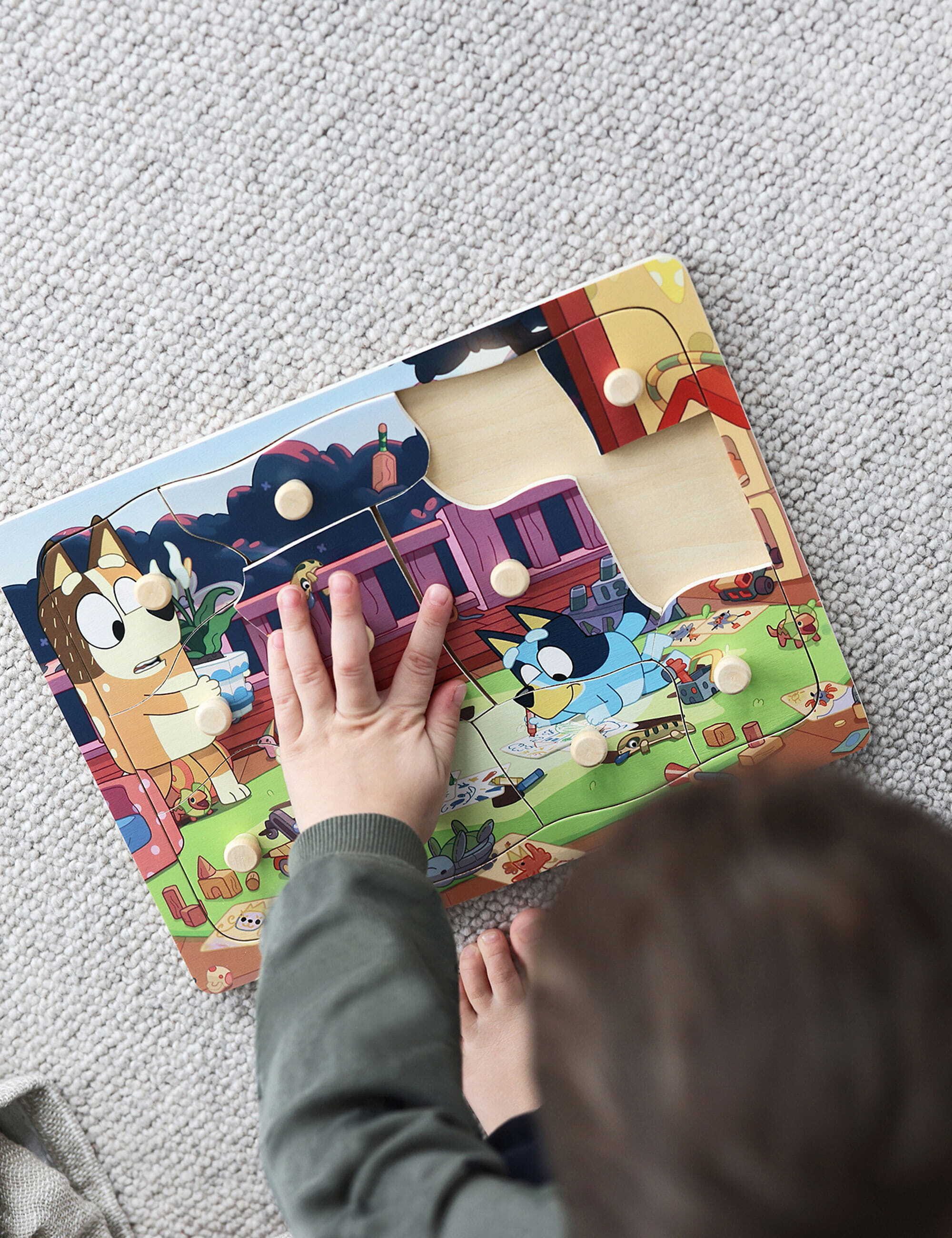Bluey Puzzle Knopfpuzzle Bluey, 12 Puzzleteile günstig online kaufen