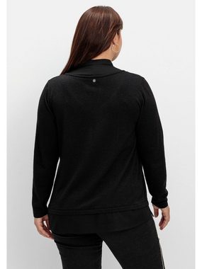 Sheego 2-in-1-Pullover Große Größen mit V-Ausschnitt und Effektgarn